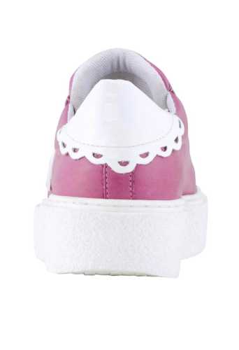 Ledersneaker Heine mit Plateau pink/weiss